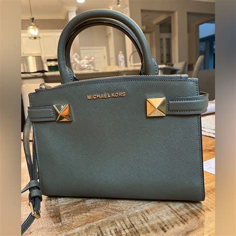 michael kors karla satchel small in green|Women's Green Mini Bags .